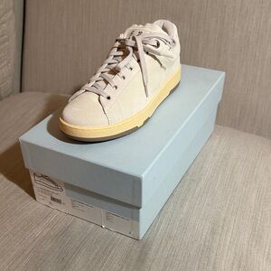 Lanvin Cream and Tan Sneakers